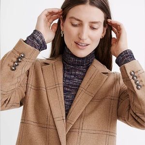 NWT Madewell Larsen Blazer in Windowpane